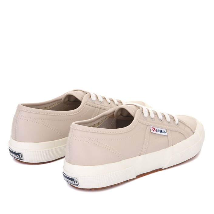 Superga Sale 2750 Vegan Leather Beige-White Avorio