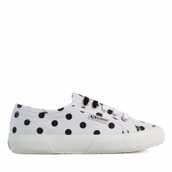 Superga Sale 2750 Polkadots White-Black Dots