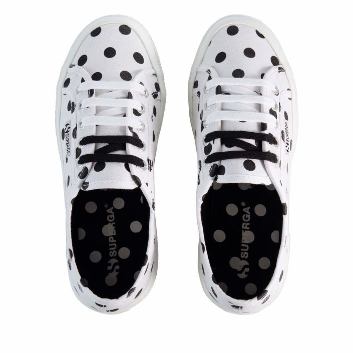 Superga Sale 2750 Polkadots White-Black Dots
