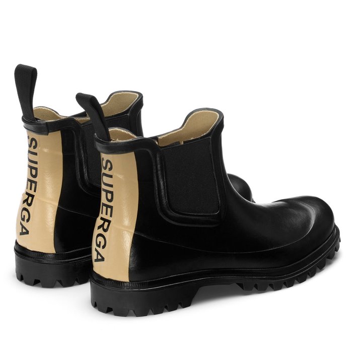 Superga Sale 798 Rubber Boots Lettering Black