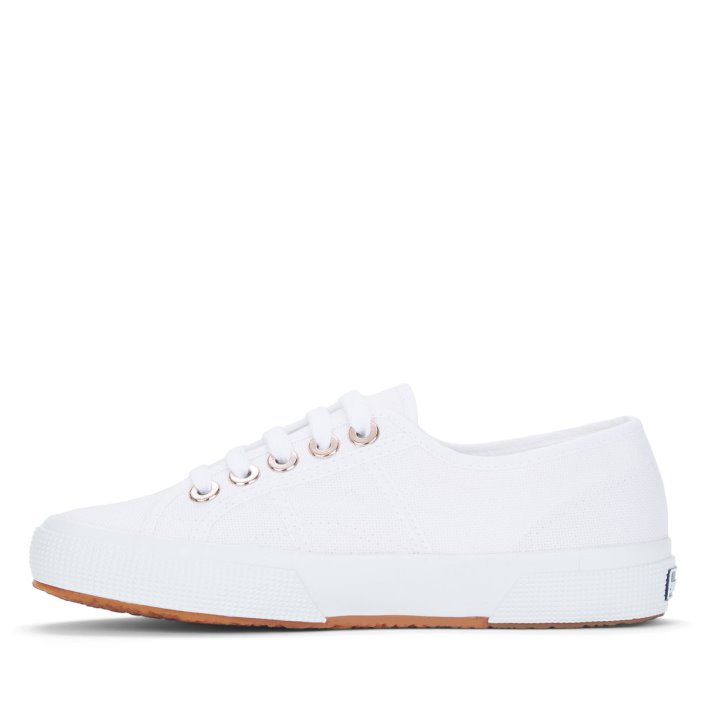 Superga Sale 2750 Cotu Big Eyelets White-Rose Gold