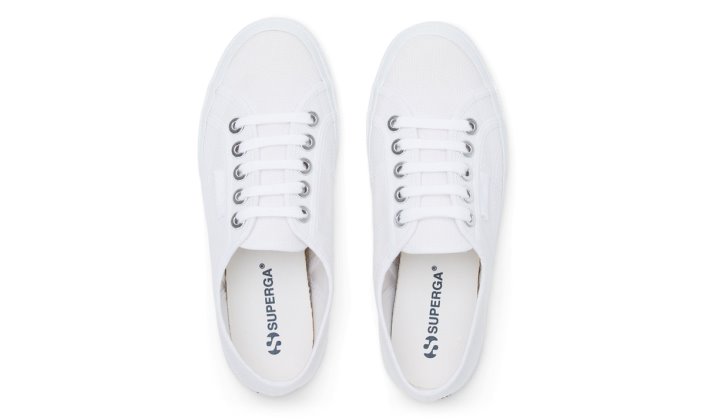 Superga Sale 2750 Cotu Big Eyelets White-Platinum