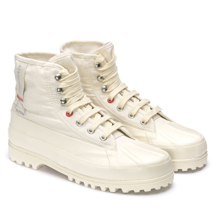 Superga Sale 2481 Alpina Ripstop Beige Naturak-Orange Tomato