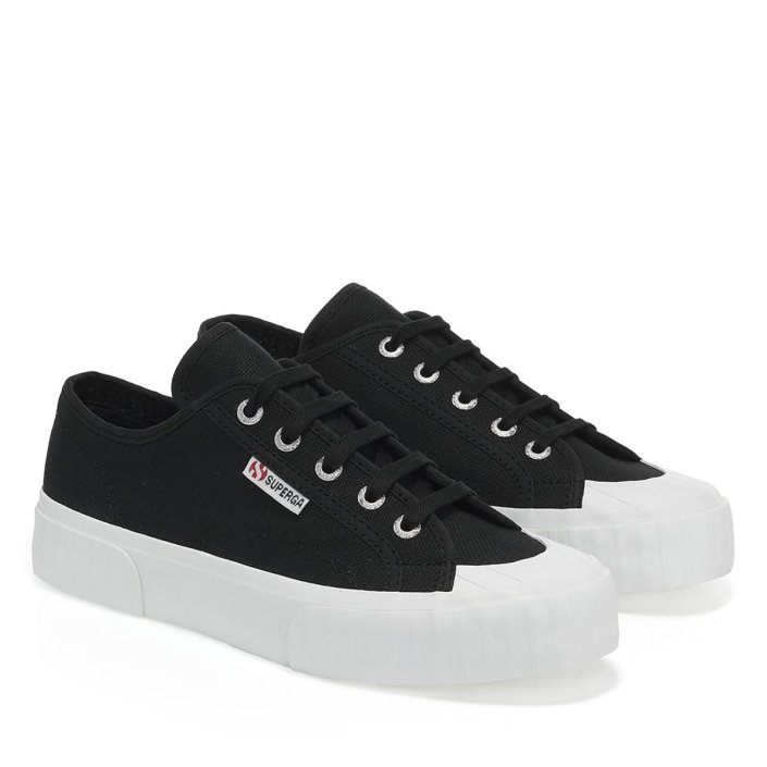 Superga Sale 2630 Cotu Black-Fwhite