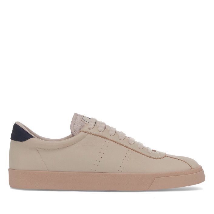 Superga Sale 2843 Club S Prime Soft Leather Fog-Navy-F Tobacco