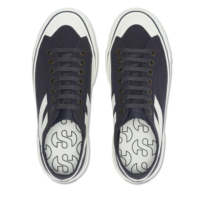 Superga Sale 2750 Panatta 3.0 Blue Grey Dk White Avorio