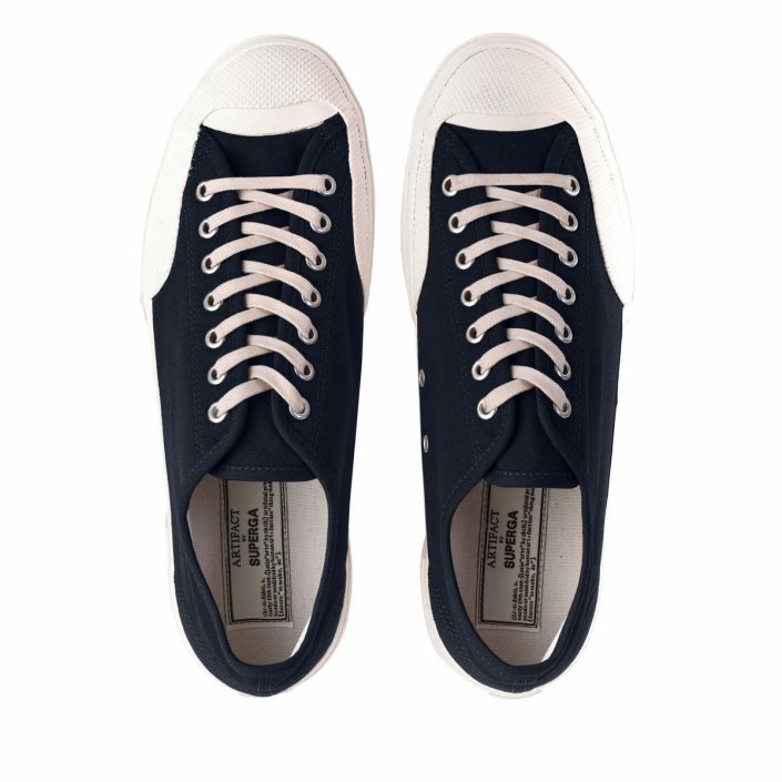 Superga Sale 2432 W C1150 Selvedge Duck Navy-Off White