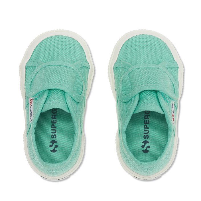 Superga Sale 2750 Bstrap Baby Green Water-F Avorio