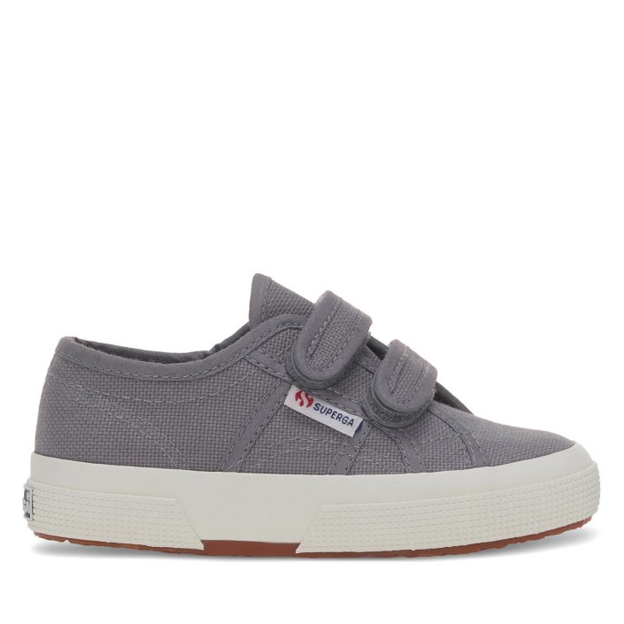 Superga Sale 2750 Jstrap Classic Kids Grey Bluish - F Avorio