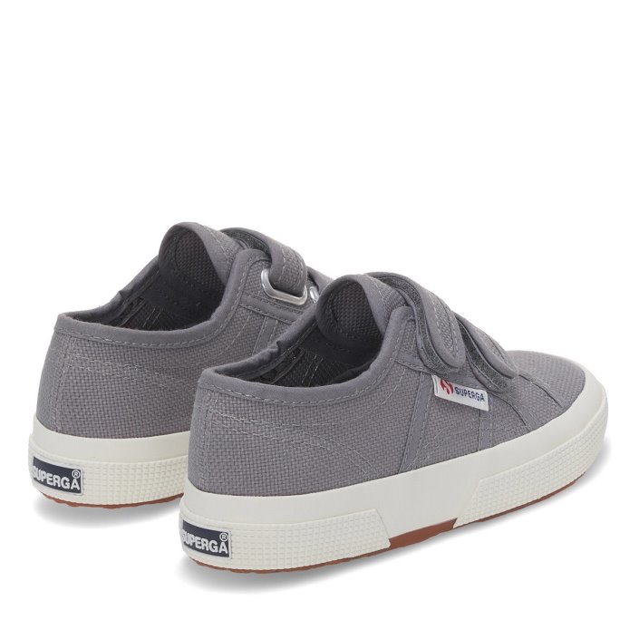 Superga Sale 2750 Jstrap Classic Kids Grey Bluish - F Avorio