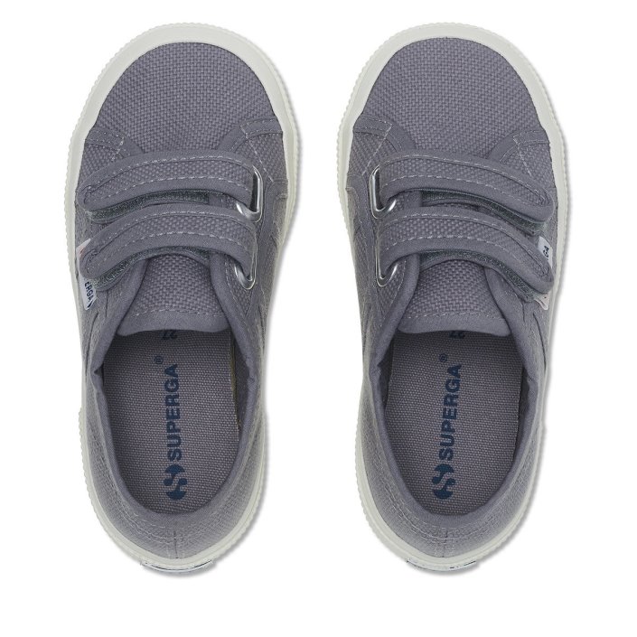 Superga Sale 2750 Jstrap Classic Kids Grey Bluish - F Avorio