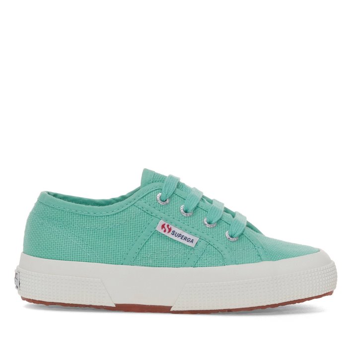 Superga Sale 2750 Jcot Classic Kids Green Water-F Avorio