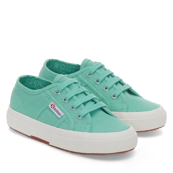 Superga Sale 2750 Jcot Classic Kids Green Water-F Avorio