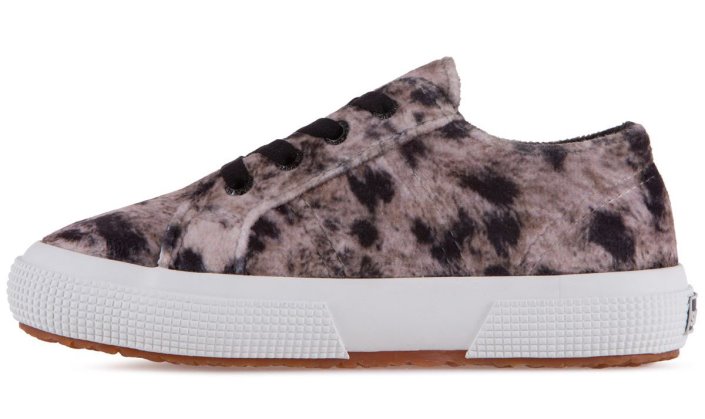 Superga Sale 2750 Kids Print Velvet Grey Leopard