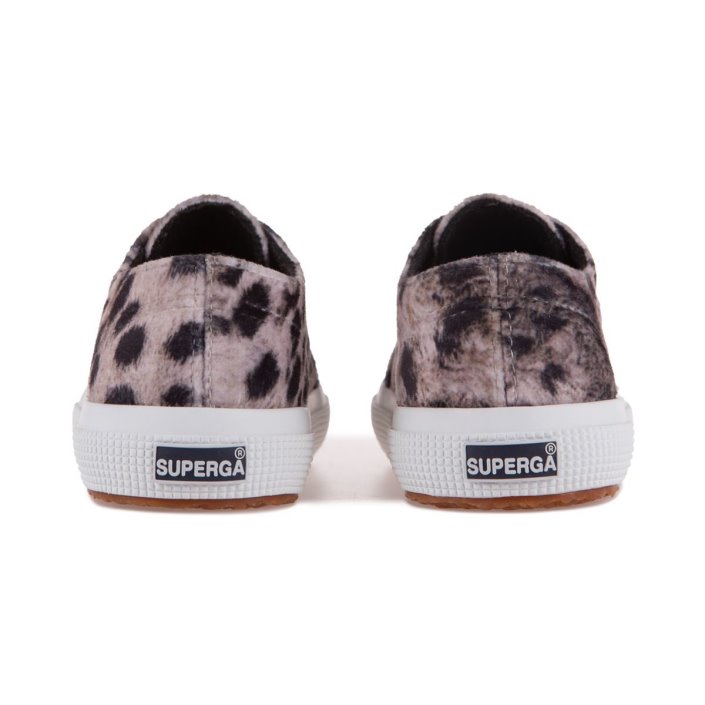 Superga Sale 2750 Kids Print Velvet Grey Leopard