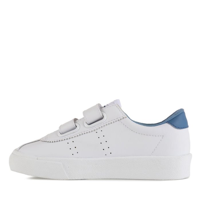 Superga Sale 2843 Superga Sale Sport Club S Kids White-Blue Lt Cobalt