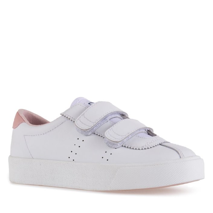 Superga Sale 2843 Superga Sale Sport Club S Kids White-Pink Smoke