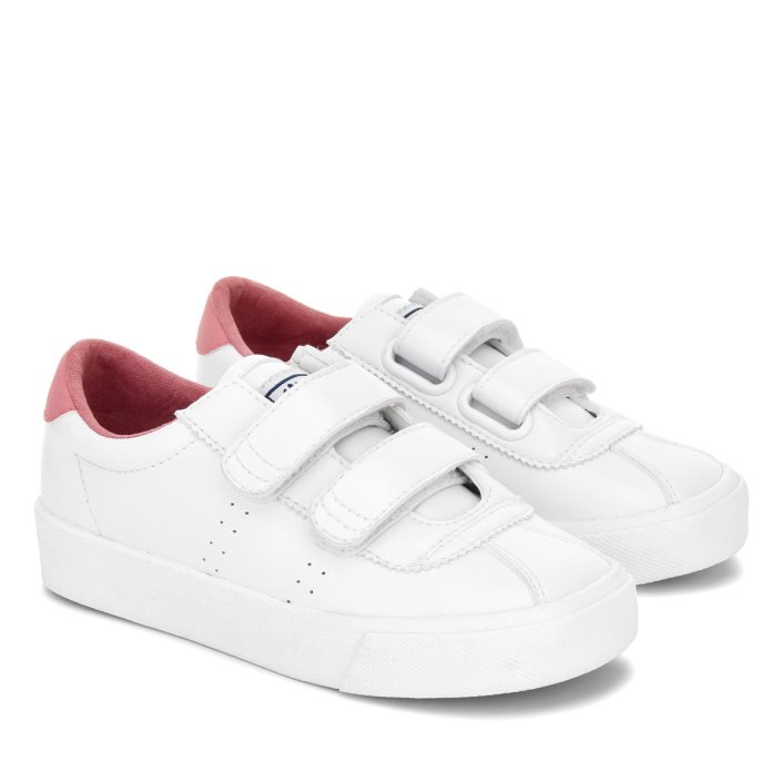 Superga Sale 2843 Kids Club S Vegan White-Pink Dusty