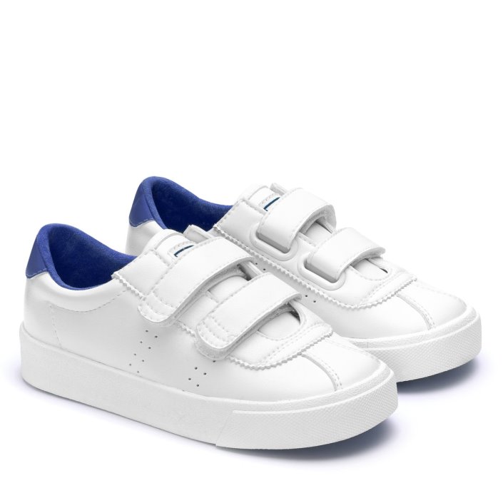 Superga Sale 2843 Kids Club S Vegan White-Blue Cold