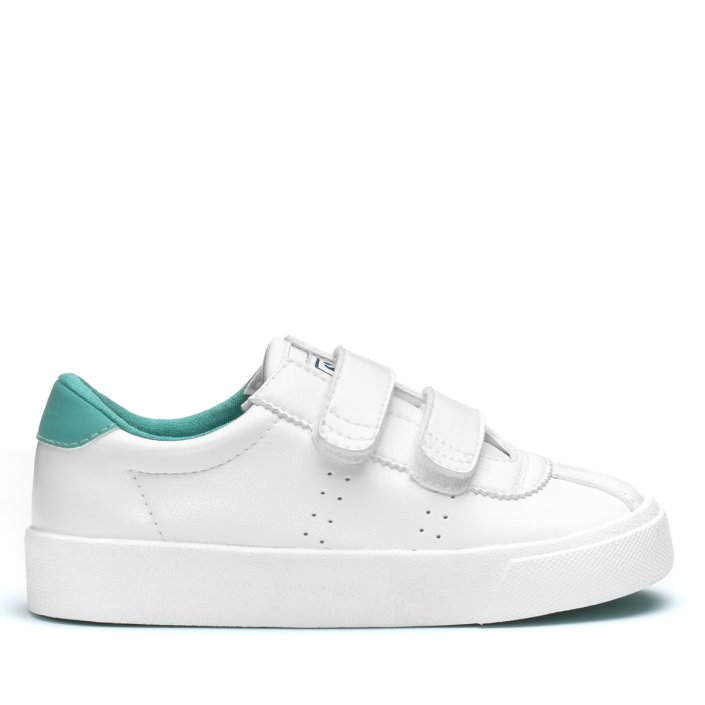 Superga Sale 2843 Kids Club S Vegan White-Turquoise Dusty