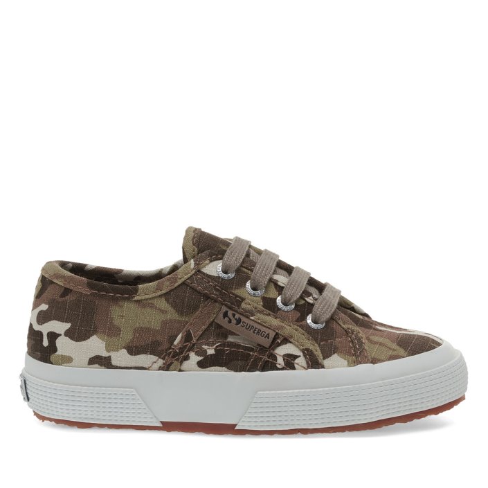 Superga Sale 2750 Kids Camo Ripstop Beige Raw Camouflage