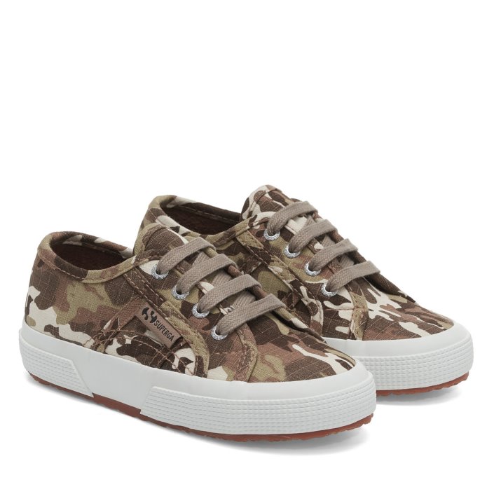 Superga Sale 2750 Kids Camo Ripstop Beige Raw Camouflage