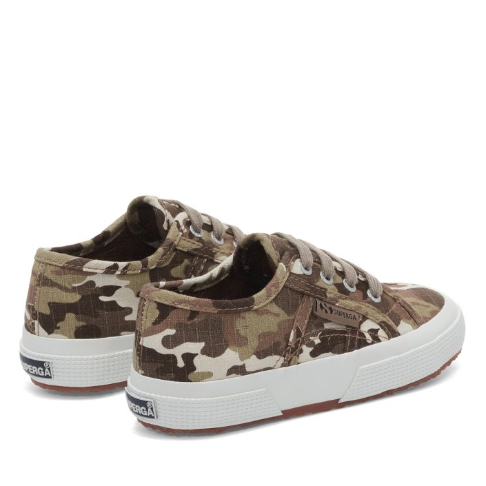 Superga Sale 2750 Kids Camo Ripstop Beige Raw Camouflage