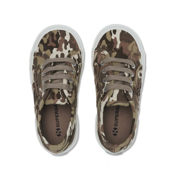 Superga Sale 2750 Kids Camo Ripstop Beige Raw Camouflage