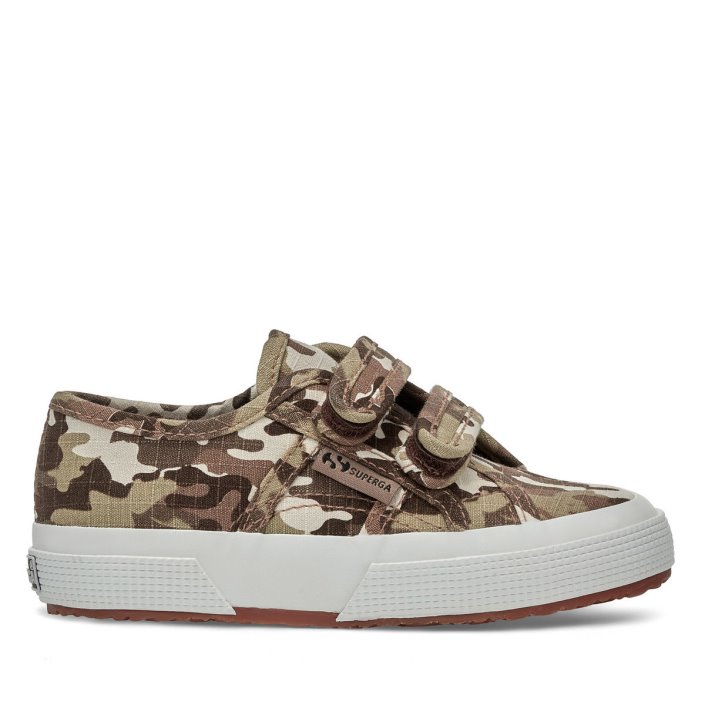 2750 Kids Straps Camo Ripstop Beige Raw Camouflage Superga Sale