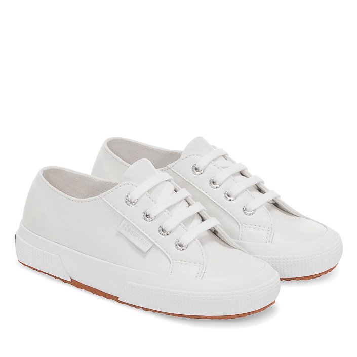 Superga Sale 2750 Kids Vegan Faux Leather White